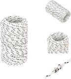 vidaXL Boottouw Gevlochten Polyester Wit 2 mm x 25 m