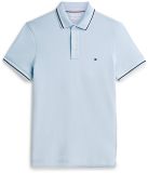 Tommy Hilfiger Heren Polo Korte Mouw Katoen Elastaan Slim Fit Tipped Blauw XL