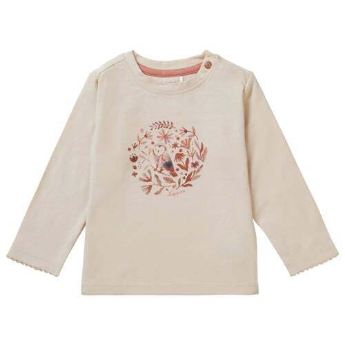 Noppies Noppies baby longsleeve Villeneuve met biologisch katoen beige