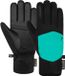 Reusch Amira GORE-TEX Vrouwen Vingerhandschoenen Zwart-Turkoois Maat 8,5