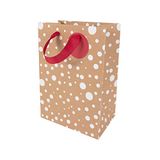 Draeger Paris cadeautas voor Kerstmis, kraftpapier, witte stippen, klein