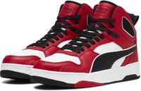 PUMA Unisex Rbd Break MidSneaker, Puma White PUMA Black for All Time Red, 43 EU