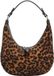 Abro Schoudertas Leather Animal Printed Nana Mini Hobo Bag Leo Lichtbruin
