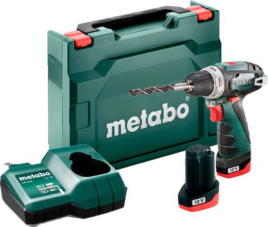 Metabo POWERMAXX BS BASIC 12V Accu-schroefboormachine - 2x 2.0Ah Li-ion - Incl. Lader & Koffer