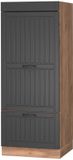 Vicco Hoge kast Fame-Line, Donkergrijs/Goudkleurig Eiken, 60 cm