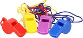 DID Fluitjes Multipack - 4x gekleurde kunststof fluitjes aan koord