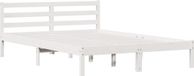 vidaXL Bedframe Wit Massief Vurenhout 225,5 x 145,5 x 69,5 cm