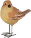 Koopman International Décoration Statue de jardin oiseau - merle - métal - 10 cm - Brun