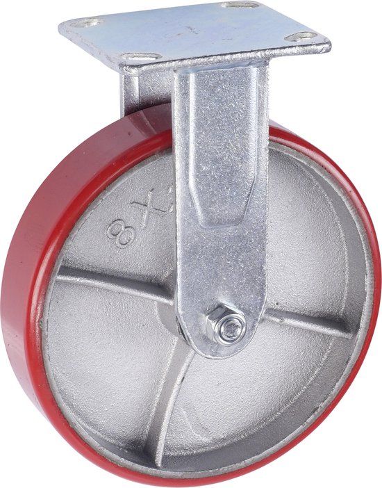Tarsus Zwaarlast bokwiel - 200 mm - 400 kg - PU loopvlak - Streeploos