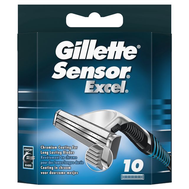 Gillette Sensor Excel Scheermesjes - 10 stuks - Zilver