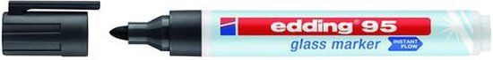 Edding 95 Glasbord Marker - Zwart - 10 stuks