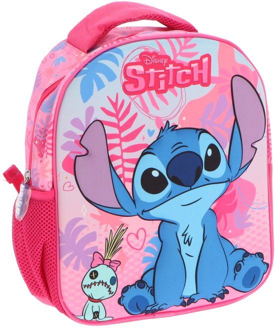Lilo & Stitch 3D Rugzak - Schooltas - Polyester - Roze - Rugzak kind