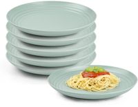Plasticforte Rond bord/camping bord - 12x - D20 cm - groen - kunststof - onbreekbaar - servies