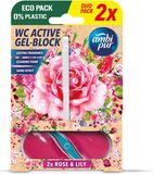 Ambi Pur Toiletblok Roos & Lelie - 5 x 2 stuks - Voordeelverpakking