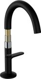 Axor One - Wastafelkraan met afvoergarnituur Push-Open, mat zwart 48020670