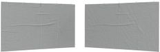 vidaXL Party Tent Zijwand 2 stuks 400 x 195 cm Lichtgrijs PE en staal
