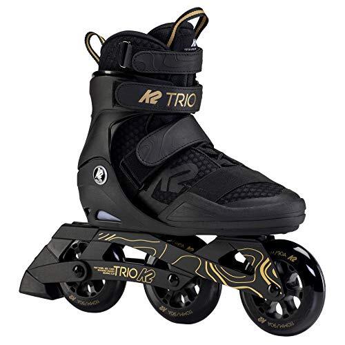 K2 Inline Skates TRIO 110 voor volwassenen met softboot, zwart - goud, 30F0133