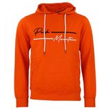 Peak Mountain Katoenen sweatshirt French Terry met capuchon voor heren, maat L, oranje