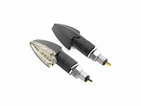 Knipperlicht Arrow Glas Transparant Kit M10 LED Zwart