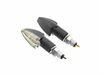Knipperlicht Arrow Glas Transparant Kit M10 LED Zwart