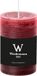 Wiedemann Bougie cylindrique/bougie pilier - bougie rustique - bordeaux - 6 x 9 cm - 69 heures de combustion