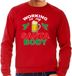Bellatio Decorations Foute kersttrui - Santa Body - heren - rood - kerstborrel - sweater XXL