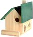 dobar® 22218e eekhoornenkobel - slaapplaats voor eekhoorntjes, eekhoornnest van massief hout, overwinteringsstation om op te hangen, 26 x 47,5 x 34,5 cm, groen