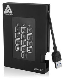 Apricorn Aegis Padlock Fortress - 500GB USB 3.0 External Hard Drive - FIPS Validated