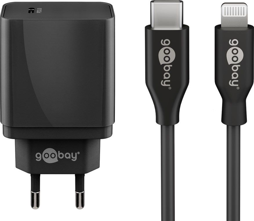 Goobay 61085 Smartphone Charger Black AC Fast Charging Indoor