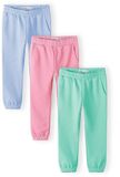 Minoti joggingbroek meisjes 3-pack koraal - katoen