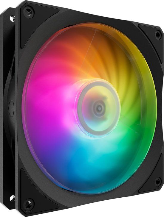Cooler Master Mobius 140P ARGB Case Fan - 140mm - ARGB - 30dB - Black/White