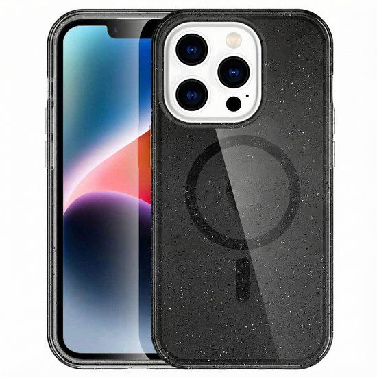 imoshion Sparkle Backcover met MagSafe voor de Apple iPhone 14 Pro - Glitter Zwart