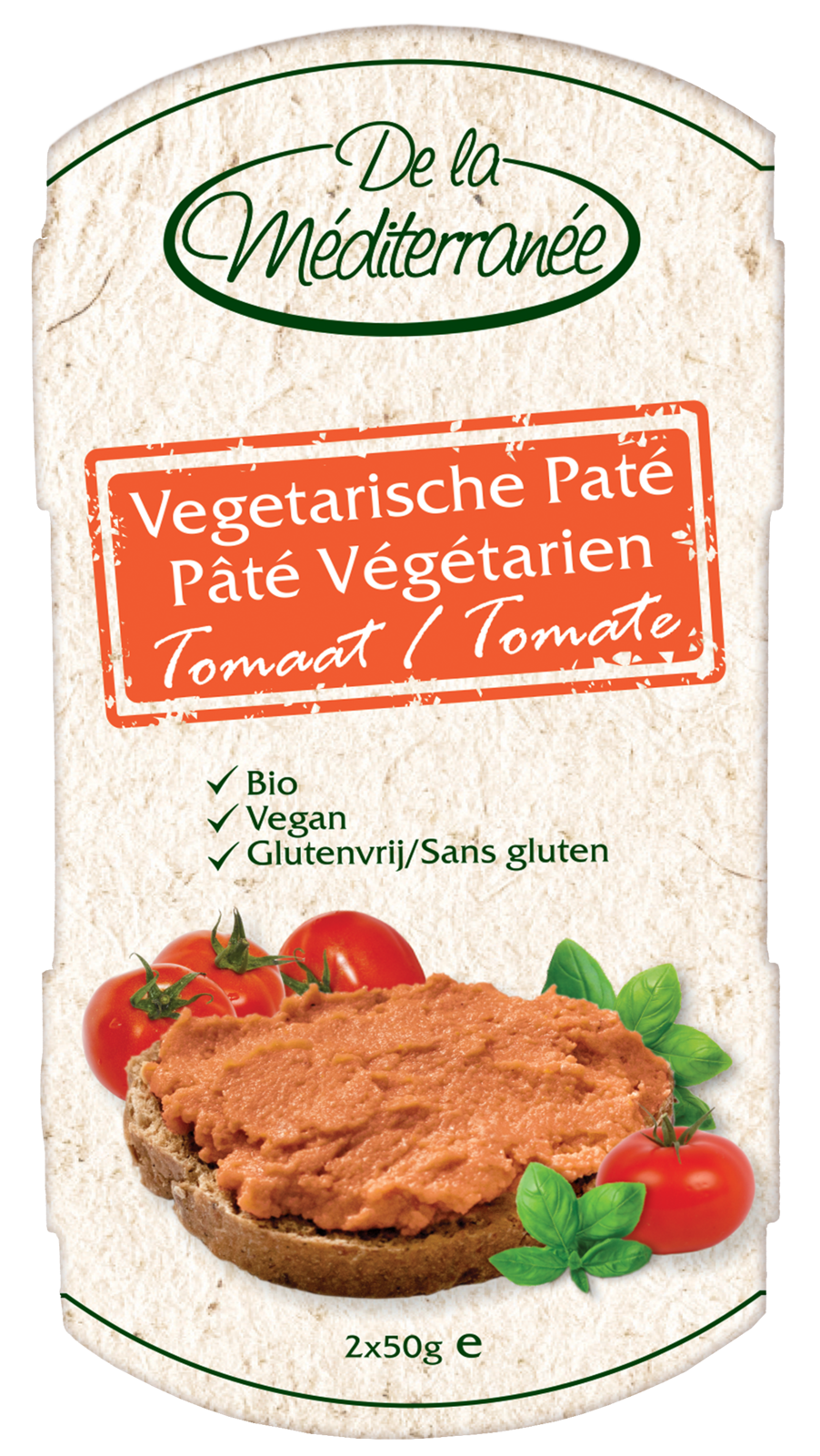 Pate de la Mediterranee Pate Mediterranee Vegetarische Paté Tomaat