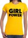 Bellatio Decorations Shoppartners Bv Girl Power tekst t-shirt geel dames - dames shirt XS