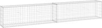 vidaXL Schanskorfmuur met deksels 300x30x50 cm gegalvaniseerd staal