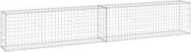 vidaXL Schanskorfmuur met deksels 300x30x50 cm gegalvaniseerd staal