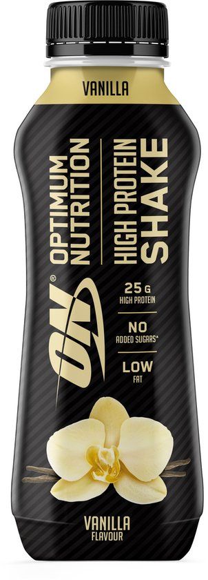 Optimum Nutrition High Protein Shake - Vanille - Ready to Drink Whey Protein - 330 ml