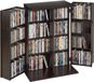 VEVOR Mediaplank, 4-Laags Dvd-Rek, 610x368x846 mm Mediakast, Multimedia-Opslag voor Cd's, Dvd's, Boeken, Games, CD-Rek voor Woonkamer, Thuiskantoor, Opnamestudio, Bruin