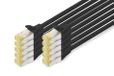 DIGITUS LAN kabel Cat 6A - 5m - 10 stuks - S/FTP afgeschermd - 10Gbps - 500MHz - PoE++ - AWG 26/7 - LSZH - RJ45 netwerkkabel - Cat6 en Cat7 compatibel - zwart