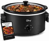 Olvy Slowcooker - Incl. Slowcooker e-kookboek - PFAS-Vrij - 6 Liter - Keramische binnenpan - Warmhoudfunctie