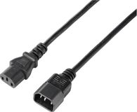 Sygonix SY-5243894 Apparaat (koud) Verlengkabel Zwart 5.00 m