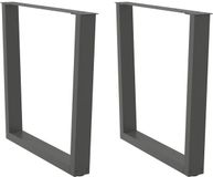 vidaXL - Eettafelpoten - 2 - st - V-vormig - 90x(72-73,3) - cm - staal - antraciet