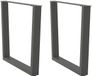 vidaXL - Eettafelpoten - 2 - st - V-vormig - 90x(72-73,3) - cm - staal - antraciet