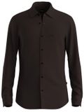 Hugo Boss Heren shirt DARK BROWN Lange mouw Katoen M
