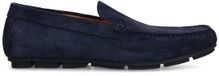 Manfield Heren Donkerblauwe Suède Loafer Maat 43