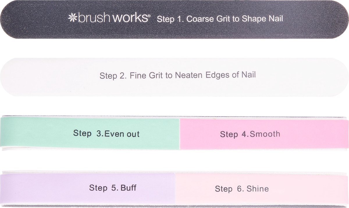 Brushworks Nagelvijl 6 Sided Shape & Shine