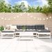 Maison Exclusive - Ensemble de jardin pour le jardin, 7 pièces, avec coussins, blanc, bois massif