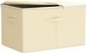 vidaXL Opbergbox 2 stuks non-woven stof 60 x 43 x 35 cm Crèmekleurig