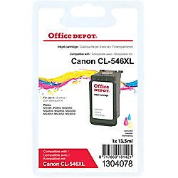 Office Depot Compatibel Canon CL-546XL Inktcartridge Cyaan, magenta, geel