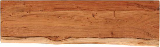 vidaXL Wandschap - rechthoekig - natuurlijke rand - 110x30x3,8 cm - acaciahout